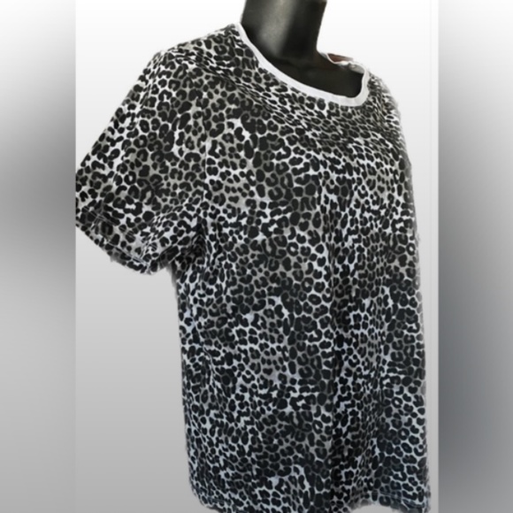 NWOT Tradition LEOPARD PRINT Cotton T-shirt, XL Fall Sale - Picture 2 of 5